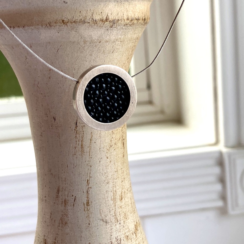 Sterling Silver Omega Necklace with Pendant
